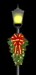 DELUXE SPRAY WITH BOW & METALLIC ORNAMENTS