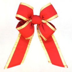 OUTDURA - 24" HEAVY DUTY RED BOW WITH GOLD ACCENT