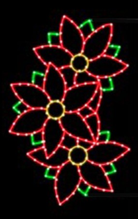 4 1/2' X 7 1/2' TRIPLE POINSETTIA