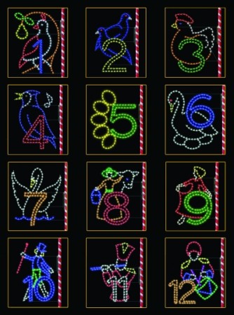 TWELVE DAYS OF CHRISTMAS SET - POLE MOUNT