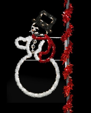 6' Sparkling Top Hat Snowman