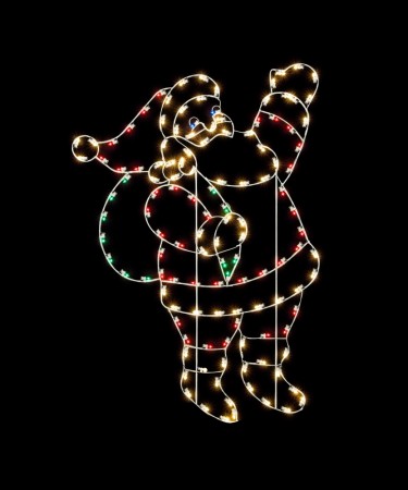 Silhouette Waving Santa