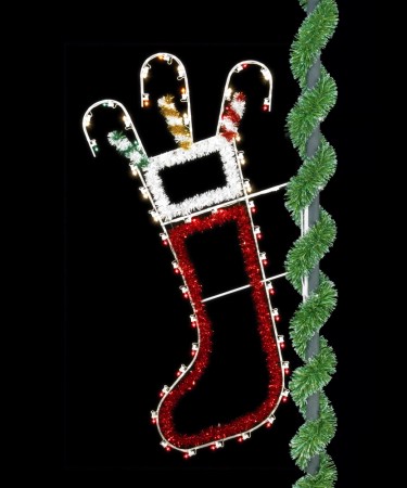 SILHOUETTE ENHANCED CHRISTMAS STOCKING