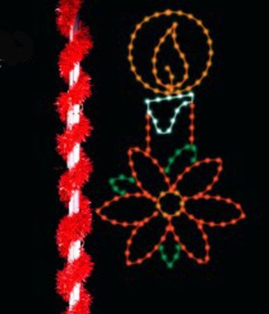 CANDLE WITH POINSETTIA