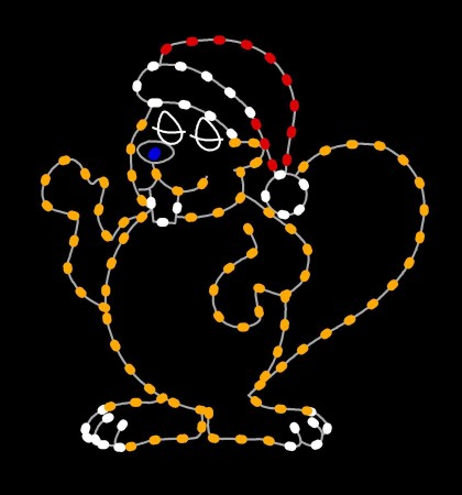 BEAVER WITH SANTA HAT