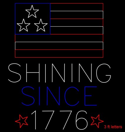 SHINING SINCE 1776 WITH FLAG
