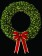 6' Wreath with clear incandescent mini-lights