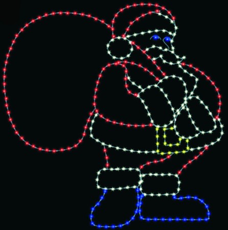 10' SANTA WITH GIFT BAG