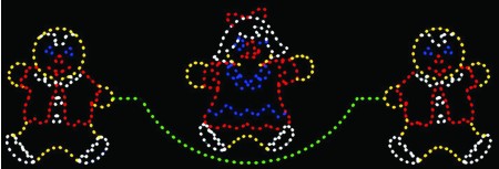 7' x 22' GINGERBREAD CHILDREN JUMPING ROPE