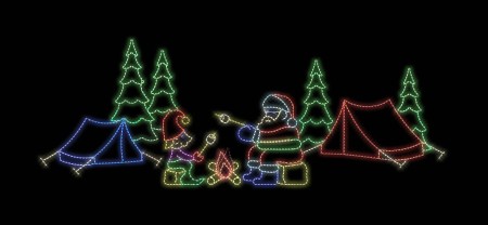 Santa & Elf Camping - actual photo
