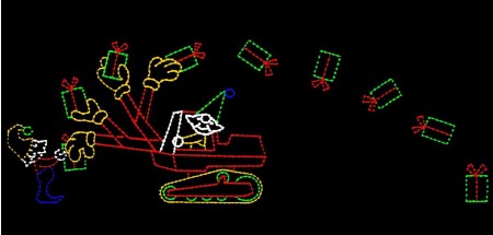 18' x 52' ANIMATED ELVES OPERATING PACKAGE LOADER