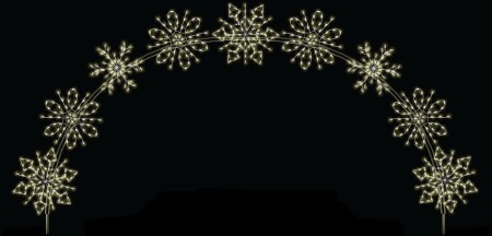 25' x 16.5' WINTERFEST DIAMOND SNOWFLAKE ARCH