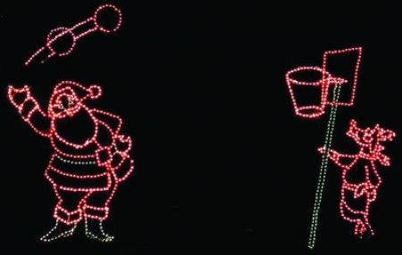 SANTA SHOOTS THE HOOPS ARCH 