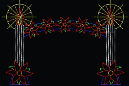 26' x 39' CANDLE POINSETTIA ARCH