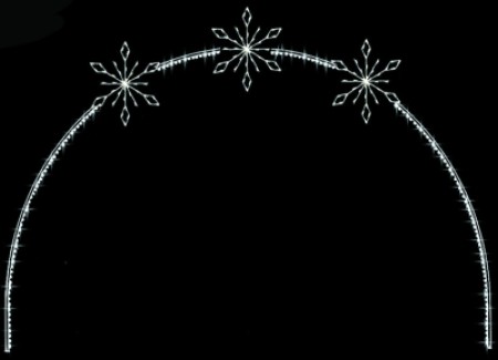 23' x 34' CRYSTAL SNOWFLAKE ARCH