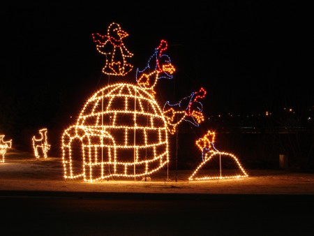 IGLOO WITH SLIDING PENGUIN