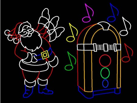 ANIMATED SANTA & JUKE BOX