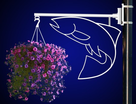 FISH FLOWER BASKET HOLDER