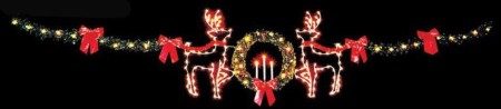 REINDEER WREATH SKYLINE