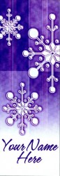TORN PAPER SNOWFLAKES / PURPLE BACKGROUND