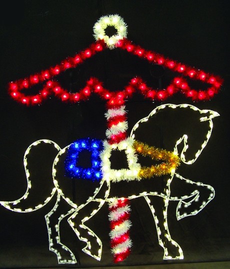 7 1/2' SINGLE CAROUSEL HORSE