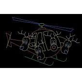 12' x 19' REINDEER FLYING HELICOPTER