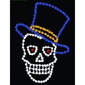 5 1/2' SKULL WITH TOP HAT