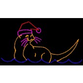 8' x 15' SEA OTTER WITH SANTA HAT