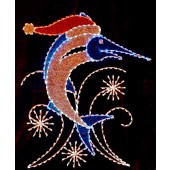 9' GLITTER MESH MARLIN