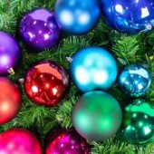 ROUND METALLIC CHRISTMAS ORNAMENTS