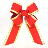 Outdura Red Bow with Gold Accent