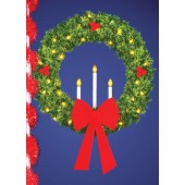 TRIPLE CANDLE WREATH - 50"