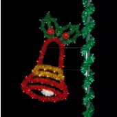 GARLAND JOYFUL BELL WITH HOLLY LEAVES