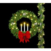 60" DELUXE TRIPLE CANDLE WREATH - SIGNATURE SERIES