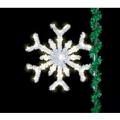 5' SPARKLING FORKED SNOWFLAKE