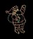 Silhouette Waving Santa