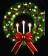 With Metallic Ornaments & Red Bow with Gold Trim