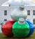 GIANT ROUND FIBERGLASS ORNAMENTS