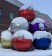 GIANT ROUND FIBERGLASS ORNAMENTS